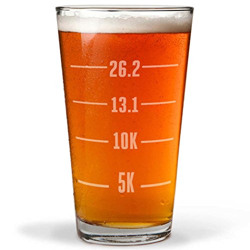 Gone For a Run Runner's Measurements Beer Pint Glass