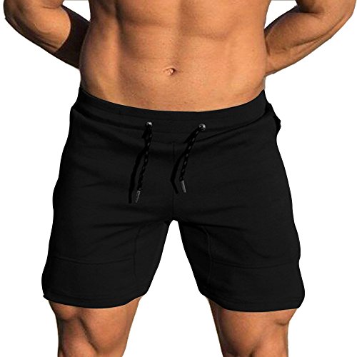 Men's Gym Workout Shorts with Zipper Pocket