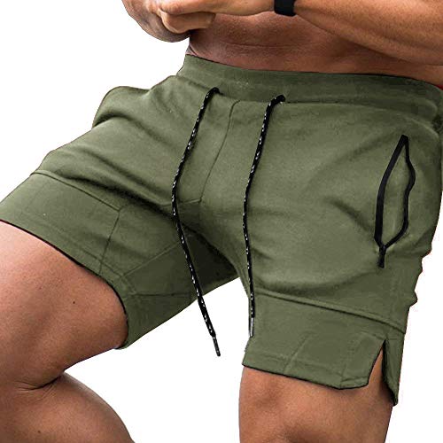 COOFANDY Men's Bodybuilding Shorts with Zipper Pockets