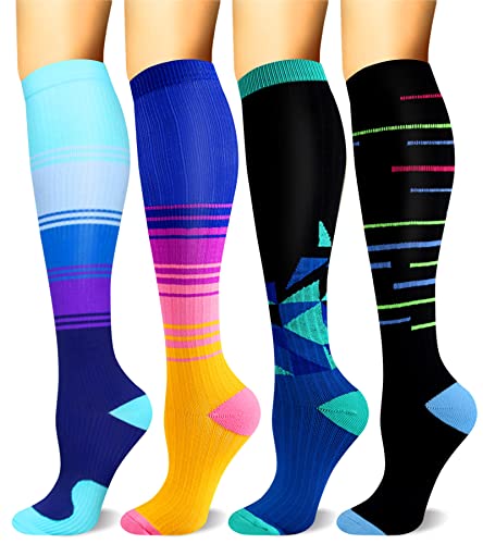 HLTPRO Compression Socks - Best Support for Medical，Circulation, Nurses, Running, Travel