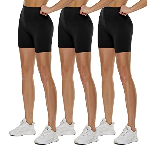 Women's High Waisted Biker Shorts - 3 Pack