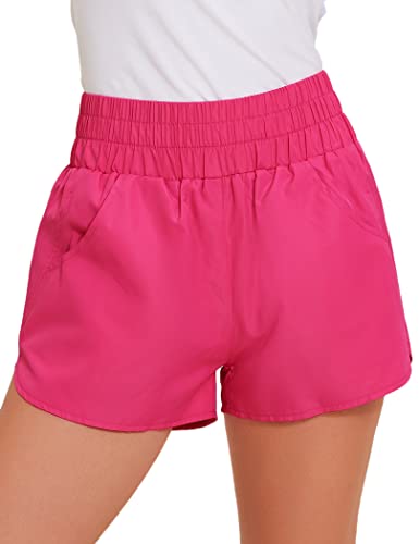 Rose Workout Shorts with Pockets