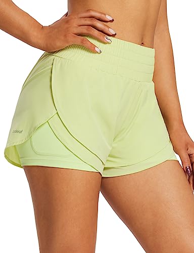 BALEAF Women's 2-in-1 Spandex High Waisted Athletic Shorts