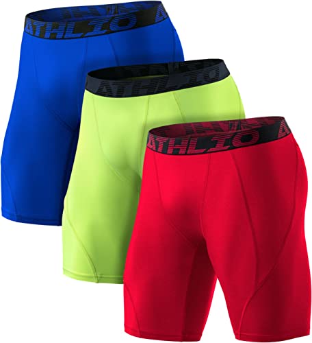 ATHLIO Men's Cool Dry Compression Shorts