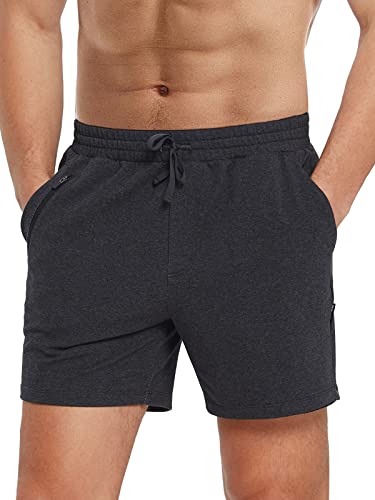 BALEAF Mens 5 Inch Gym Shorts Cotton Athletic Shorts