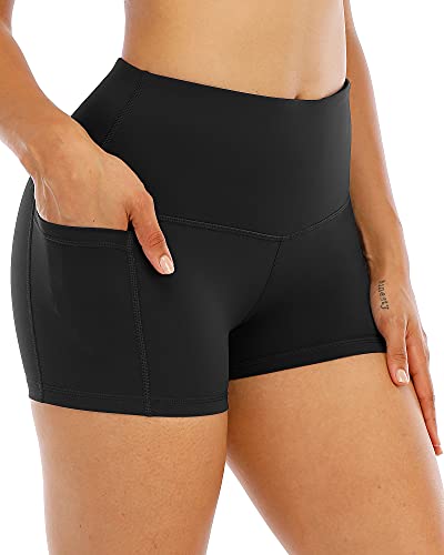 CHRLEISURE Spandex Yoga Shorts with Pockets - Comfortable and Stylish
