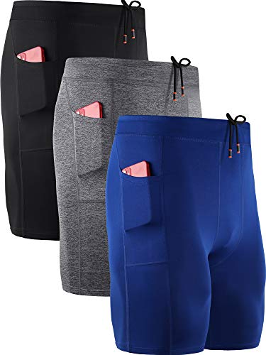 NELEUS Men's Compression Shorts with Pockets