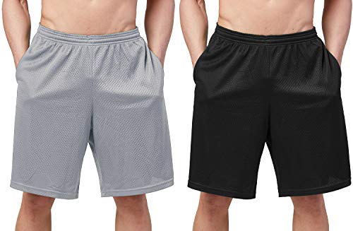 DEVOPS Men's Mesh Athletic Workout Shorts with Pockets