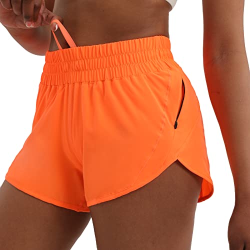Aurefin Women's Athletic Shorts with Zip Pocket