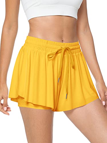 TARSE Womens Summer Flowy Skirt Shorts
