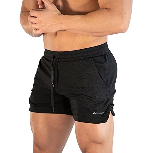Surenow Men's Running Gym Shorts