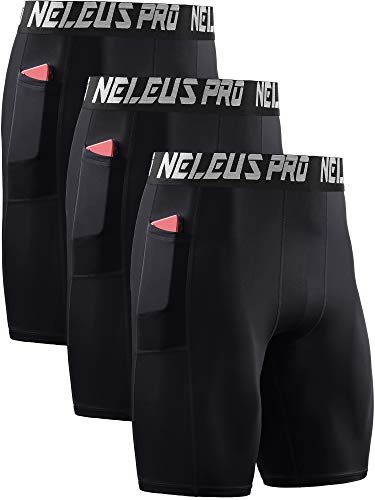 NELEUS Men's Compression Shorts with Pockets
