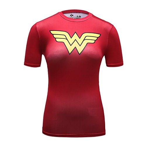 Red Plume Women's Wonder Woman Compression T-Shirt