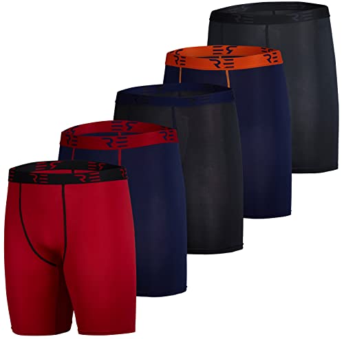 Mens Compression Shorts with Moisture-Wicking Fabric and Seamless Structure
