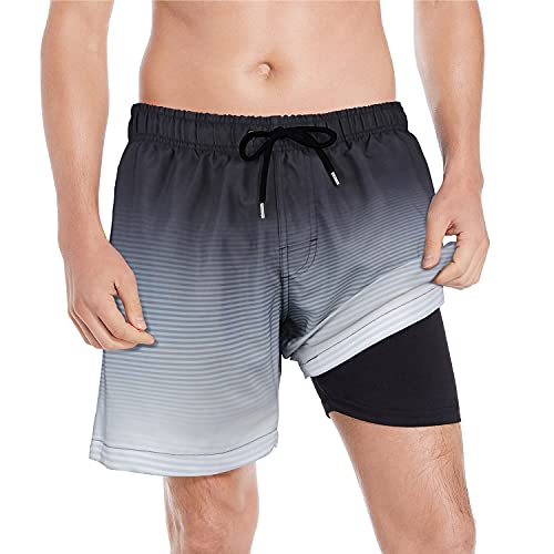 MILANKERR Swim Trunks Shorts with Compression Liner