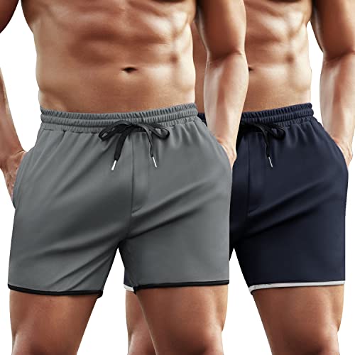 COOFANDY Men's 2 Pack Workout Gym Shorts
