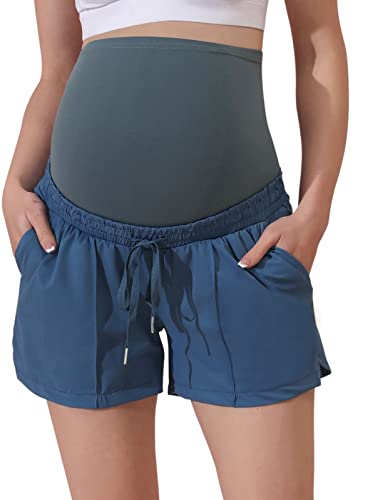 Comfy Women's Maternity Gym Shorts with Pockets