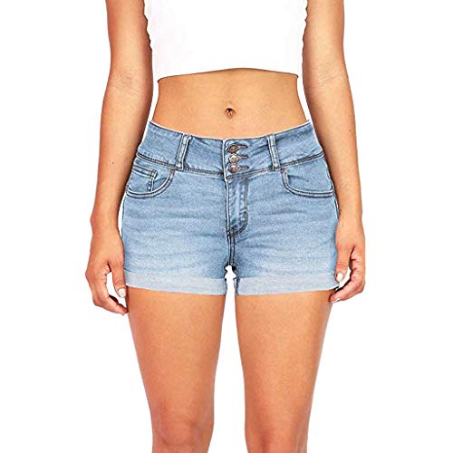 Low Waisted Washed Solid Short Mini Jeans Denim Shorts