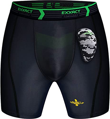Exxact Sports Youth Compression Shorts with Soft Athletic Cup