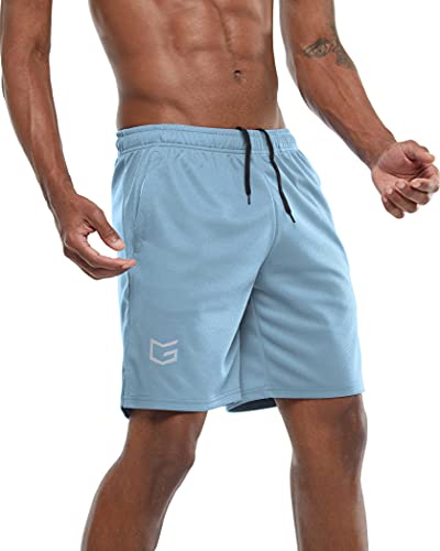 G Gradual Men's 7" Quick Dry Gym Shorts with Zip Pockets