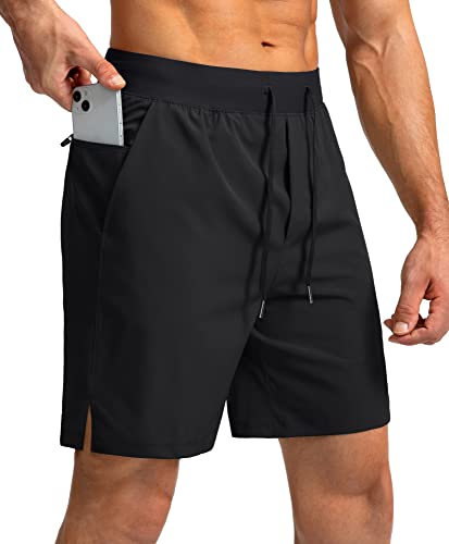 Lightweight Running Shorts with Zipper Pockets for Men