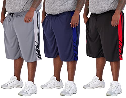 Real Essentials Men’s Big and Tall Mesh Shorts