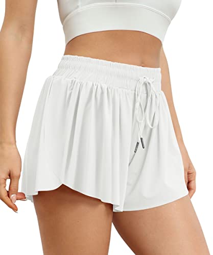 AUTOMET Womens 2 in 1 Flowy Running Shorts
