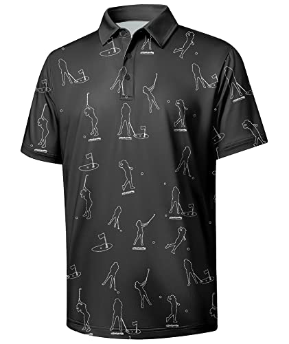 Men's Golf Shirt: Print Performance Dri Fit Polo