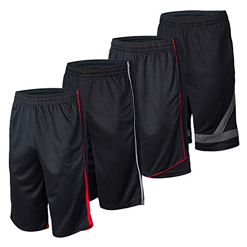 Men's Quick Dry Basketball Shorts - 4 Pack