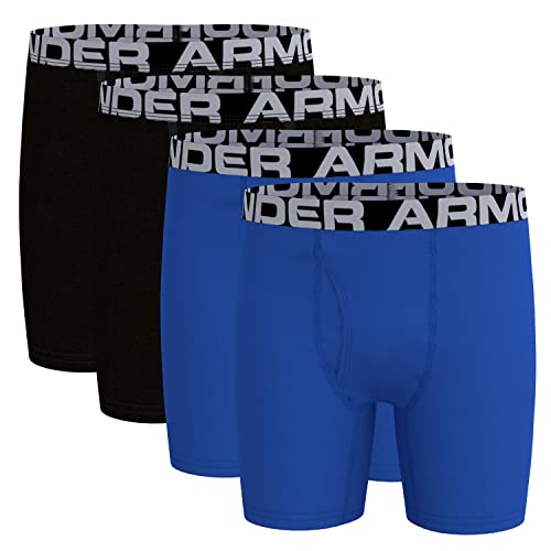 Under Armour Boys Boxer Briefs, Ultra Blue, Large - 4 Pack Set