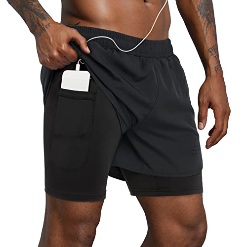 Lulucleaf Mens 2 in 1 Workout Shorts - Comfort and Performance
