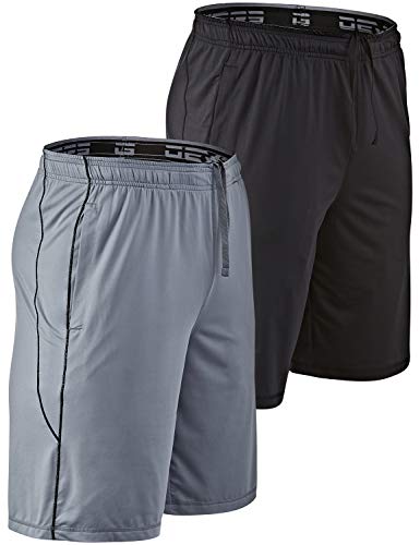 DEVOPS Men's 2-Pack Loose-Fit Workout Gym Shorts with Pockets
