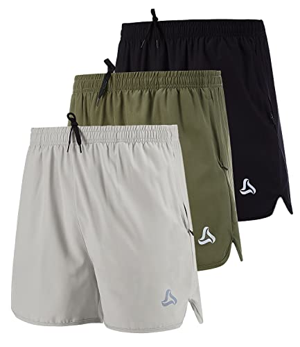 SILKWORLD Men's Quick Dry Running Shorts (Pack of 3)
