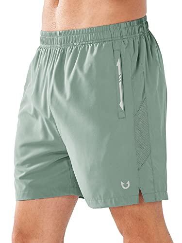 NORTHYARD Men's Athletic Running Shorts with Zipper Pockets