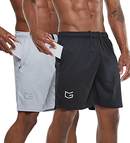G Gradual Men's Workout Running Shorts with Zip Pockets