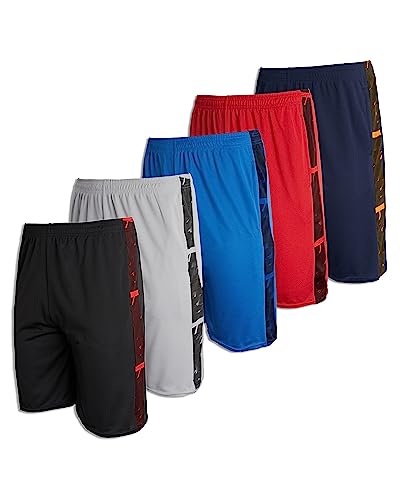 Youth Mesh Active Shorts: 5 Pack for Sports and Loungewear