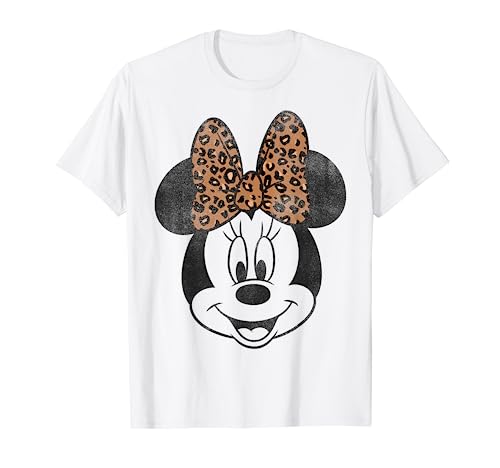 Minnie Mouse Distressed Vintage Leopard Bow T-Shirt