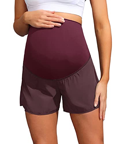 2-in-1 Athletic Shorts for Maternity with Pocket