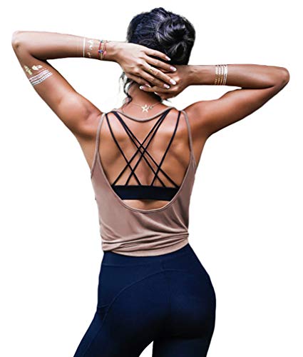 OYANUS Womens Backless Yoga Shirt