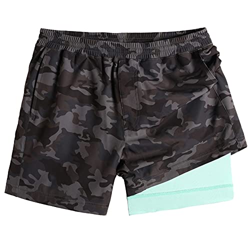 maamgic 5-inch 2-in-1 Gym Running Shorts for Men