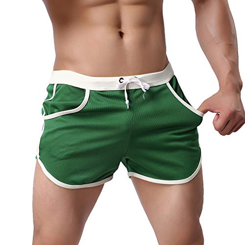 Men's Green Running Gym Shorts