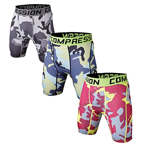 Holure Men's 3 Pack Sport Compression Shorts