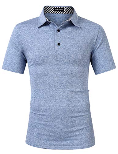 Men's Quick Dry Polo Shirt Cool Blue
