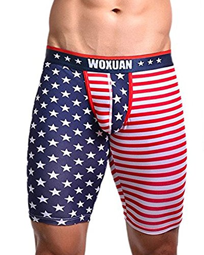 Men’s American Flag Running Workout Gym Summer Tight Shorts