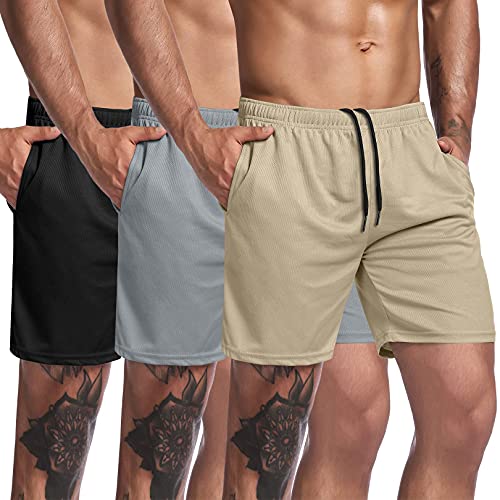 COOFANDY Men's 3 Pack Workout Shorts