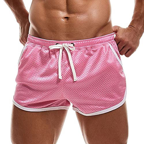 Men's Pink Gym Shorts with Pockets - AIMPACT