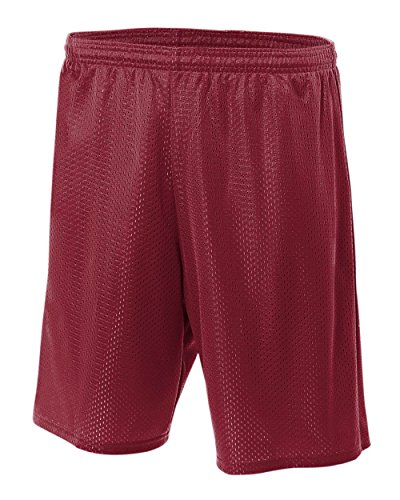 Youth Gold Poly Mesh Athletic Shorts