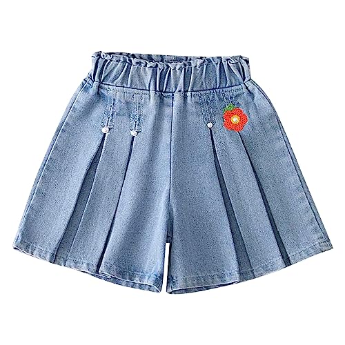 Girls Gymnastic Pleated Flared Shorts with Skirt