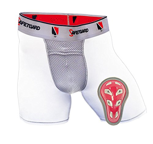 Youth Compression Short with Youth Cage Cup (Gray, Youth Regular)