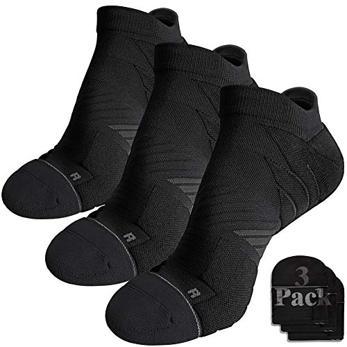 No Show Running Socks for Men - Cushioned and Moisture Wicking